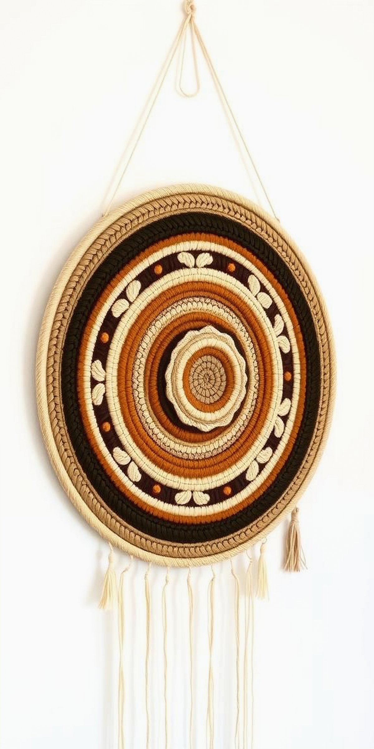 Circular Mandala-Inspired Woven Wall Art