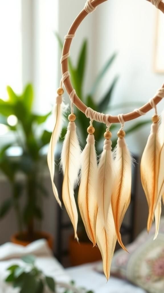 Boho Macramé Feathers In Soft Neutrals