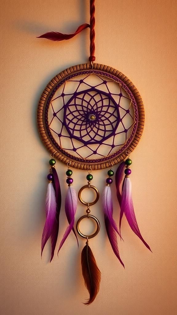 Seed-Bead Mandala Web In Jewel Tones