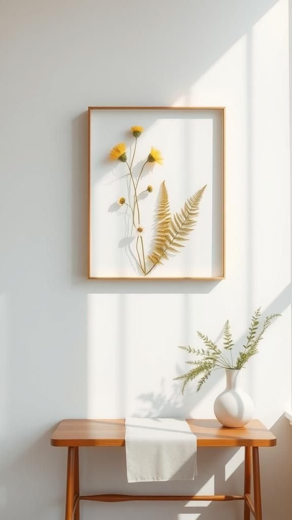 Pressed Flower Floating Glass Frame Wall Art