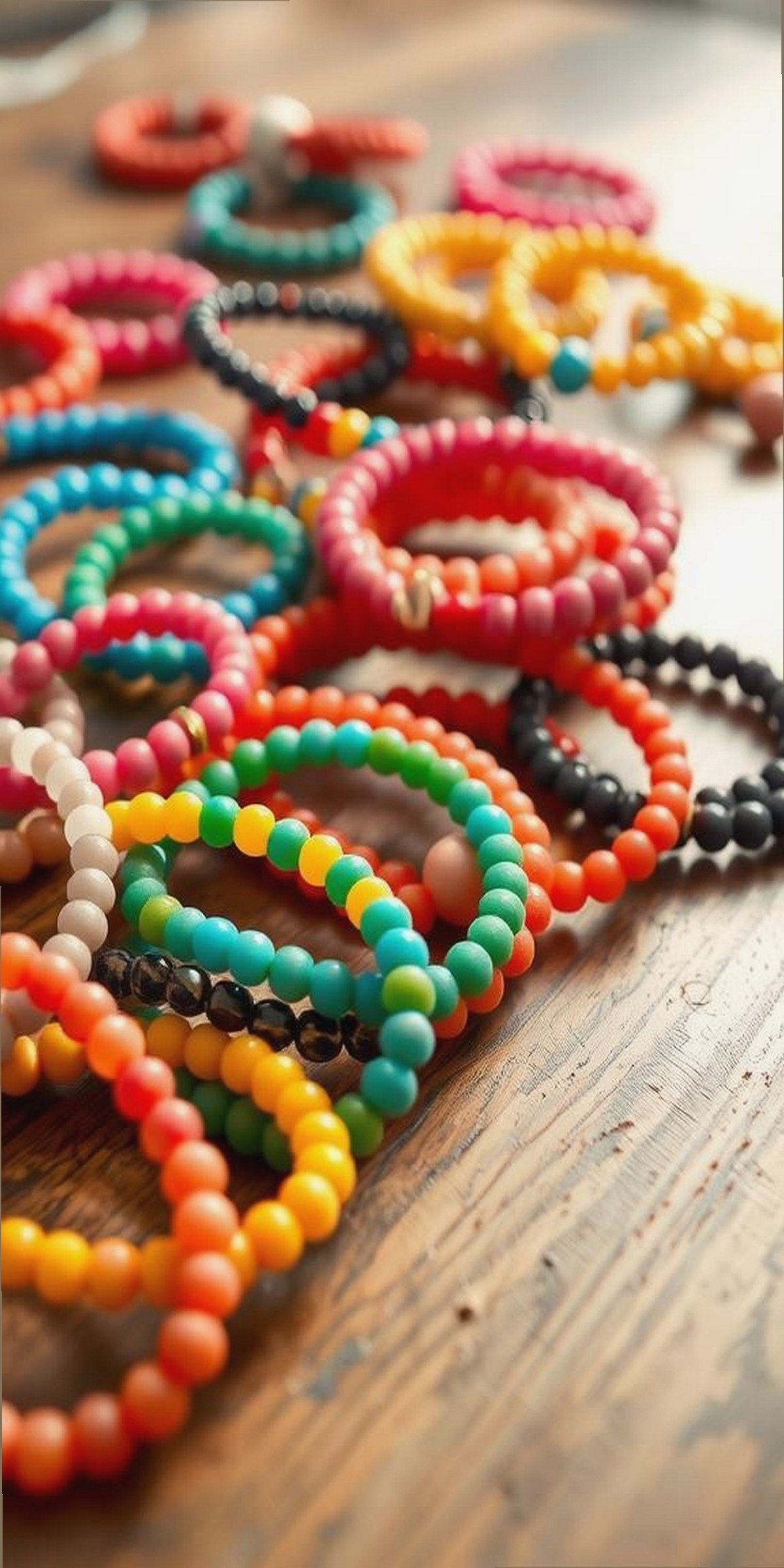 Classic Beaded Bracelets With Colorful Patterns