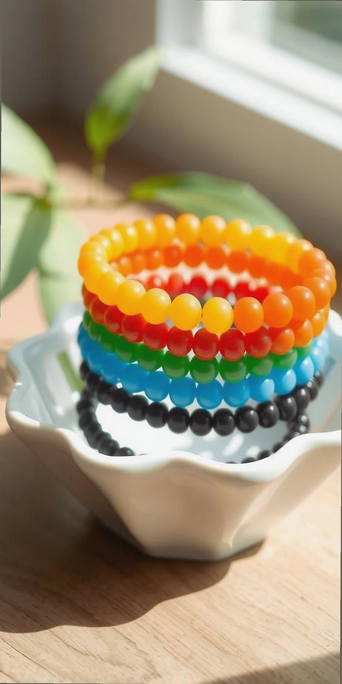 Colorful Stretch Bead Rings For Everyday Wear
