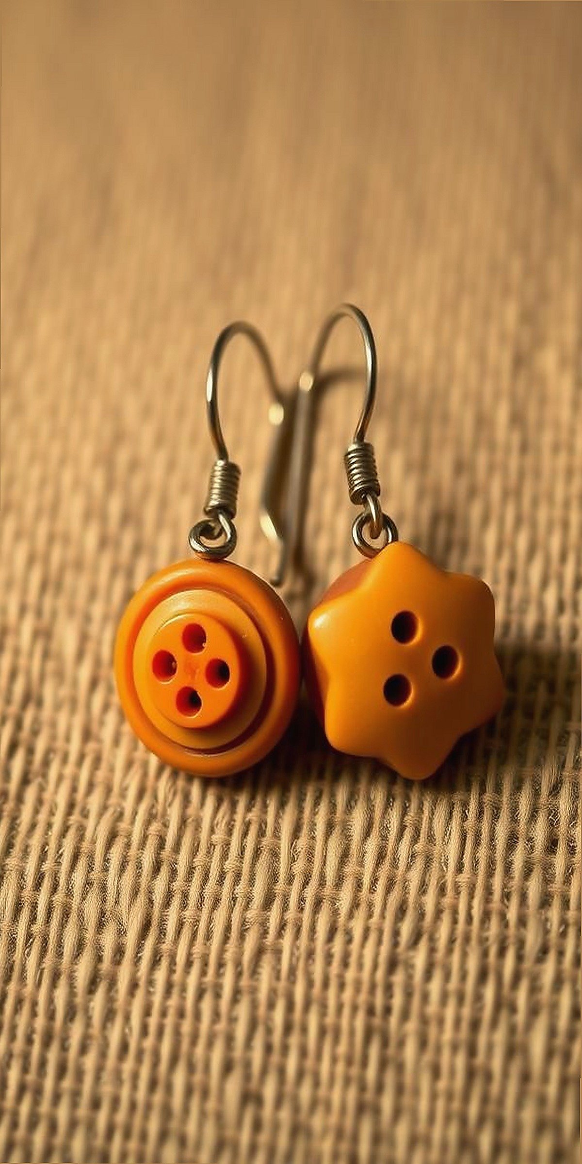 Vintage Button Earrings With Unique Style