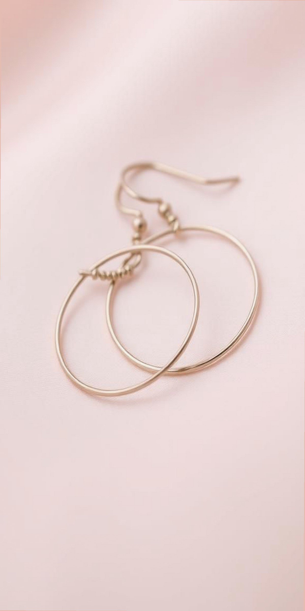 Wire Hoop Earrings With Bead Embellishments
