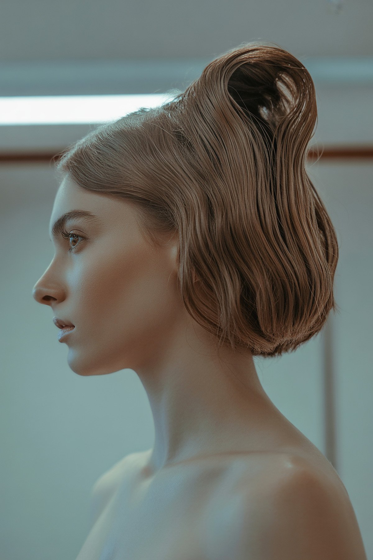 Waterfall Braid with Subtle Volume at Crown