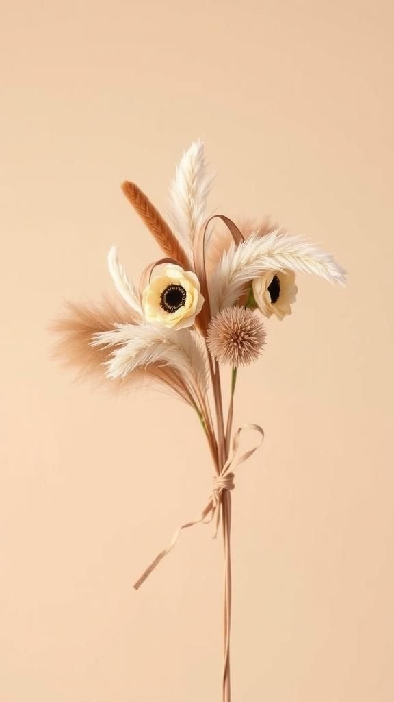 Dried Florals Keepsake Crown With Neutral Tones