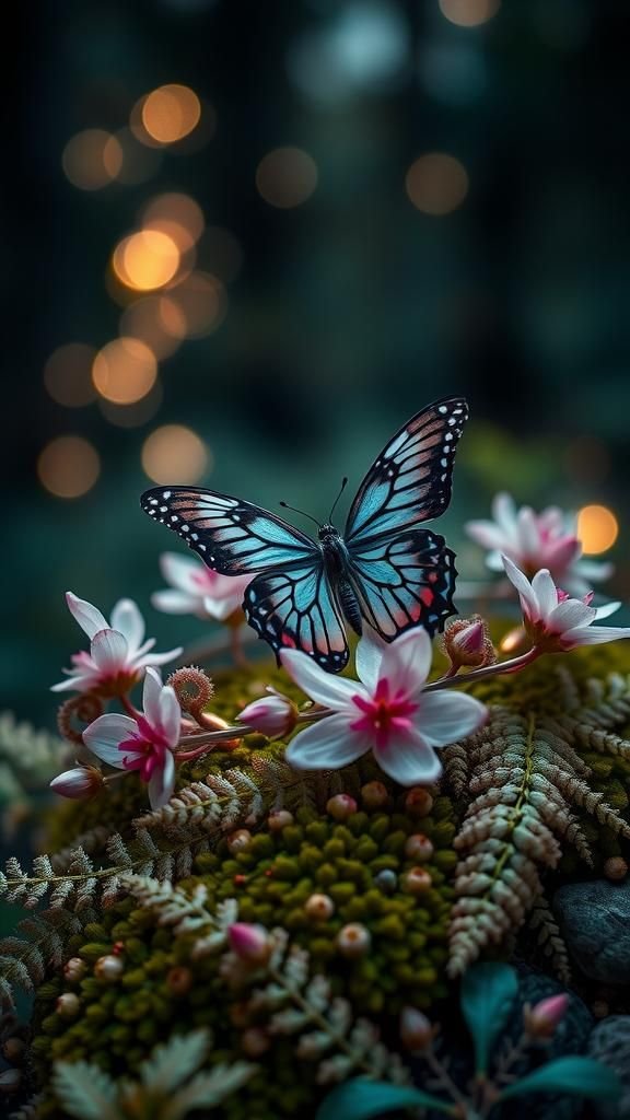 Fairy Forest Flower Crown With Whimsical Butterflies