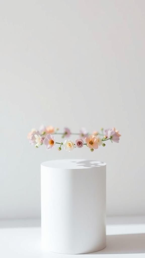Minimal Micro-Florals Whisper Crown With Airy Spacing