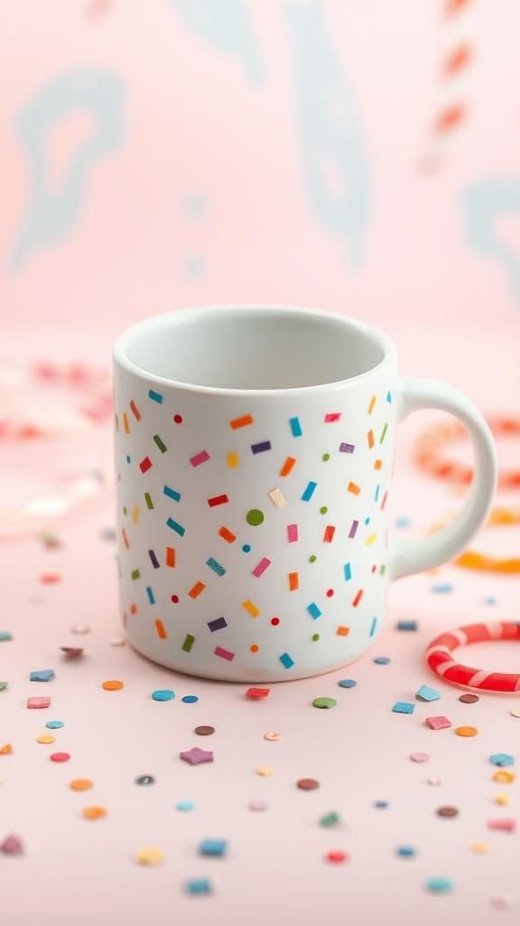 Abstract Brushstroke Confetti Celebration