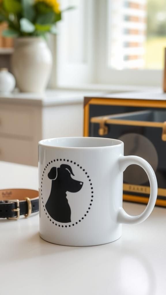 Pet Portrait Silhouette Cameo Mug