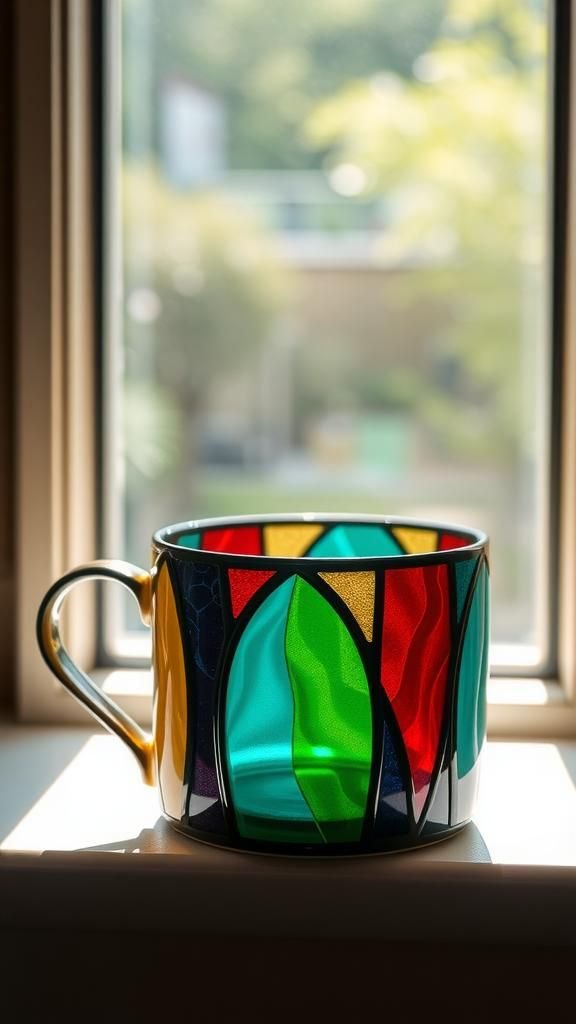 Stained Glass Window Illusion Mug Design