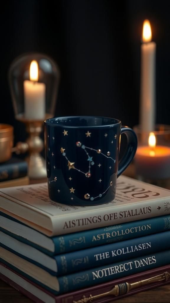 Zodiac Constellations With Metallic Stars