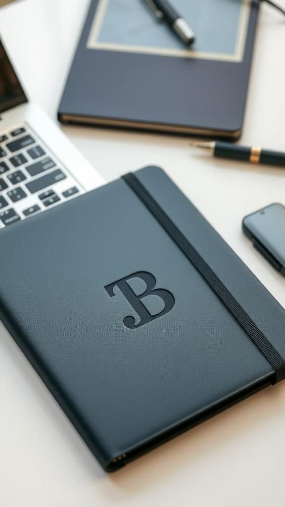 Foam-Padded Faux Leather Notebook With Soft Touch