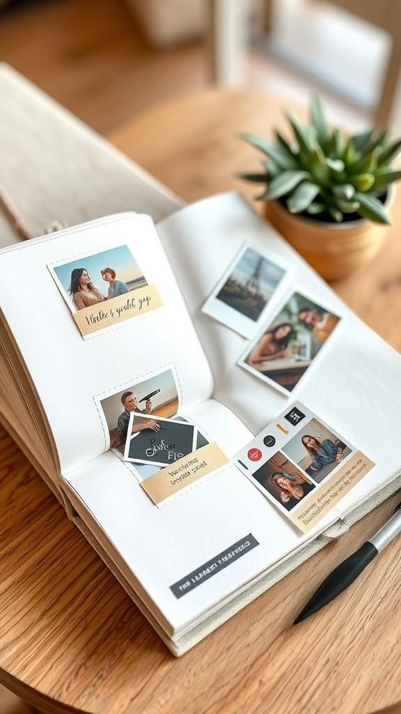 Hybrid Photo Journal With Pockets And Washi Frames