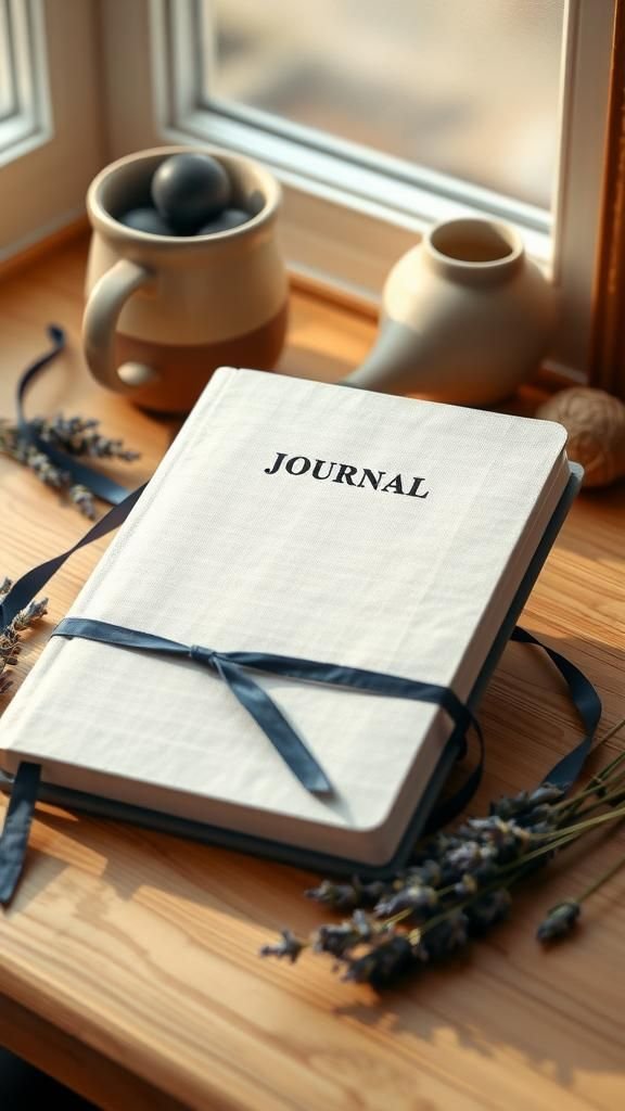 Vintage-Linen Hardbound Journal With Deckled Pages