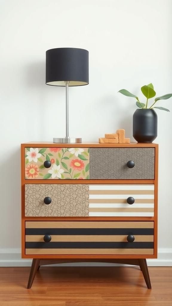 Patterned Drawer Front Dresser Refresh