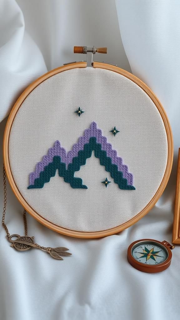 Mountain Layers With Soft Ombre Twilight