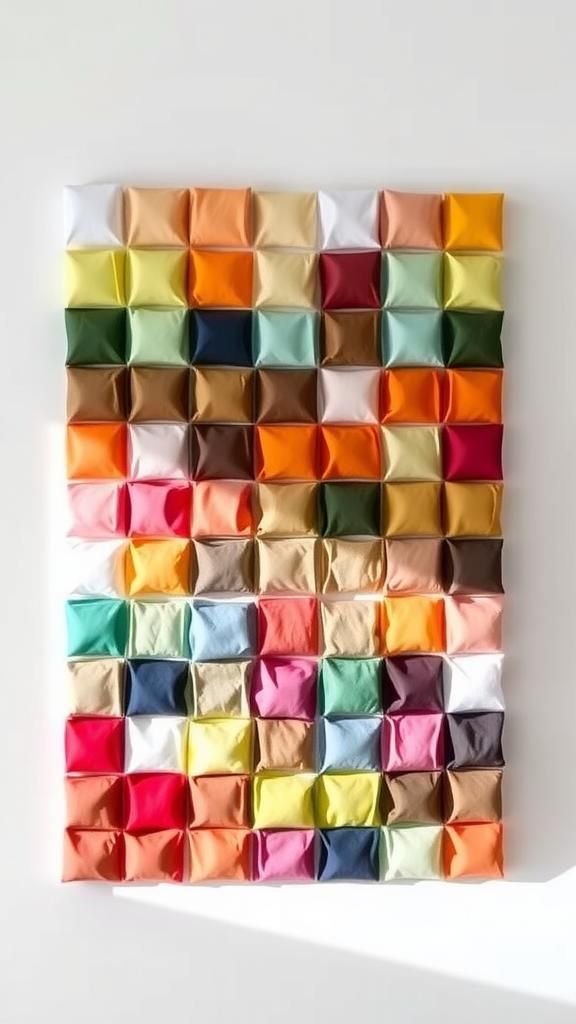 Quilted-Look Canvas Panel Made With Fabric Squares