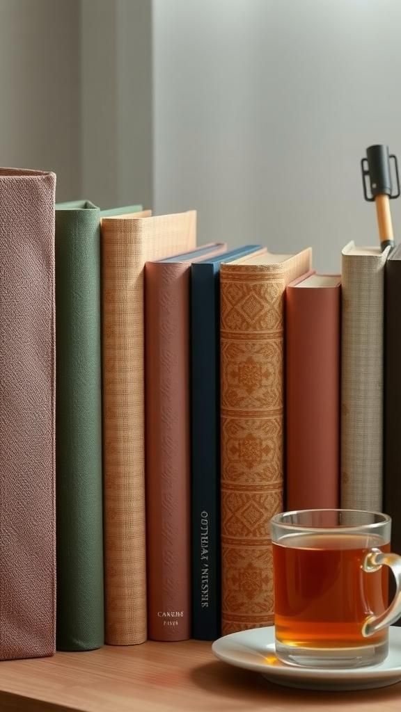 Reusable Book Jackets From Patterned Cotton Or Linen