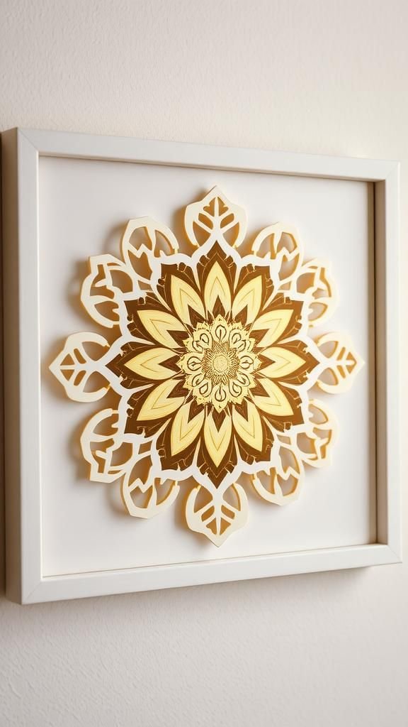 Intricate Mandala Paper Cut Wall Medallion
