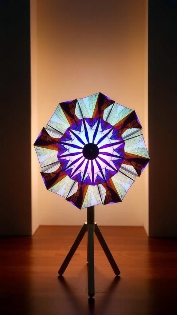 Kaleidoscope Spinner Wheel With Radial Cutwork