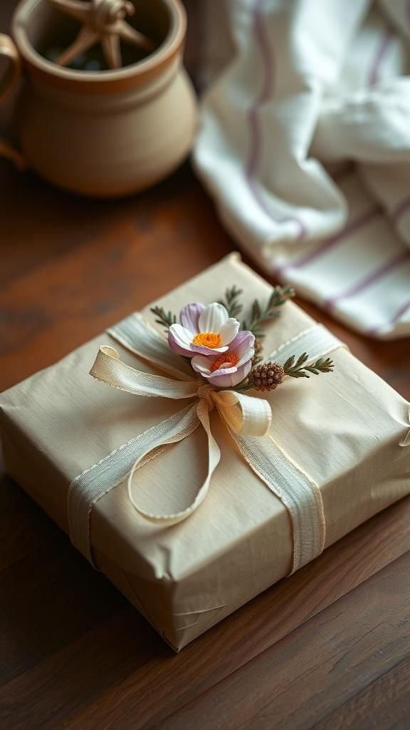 Pressed Flower Gift Wrap Toppers