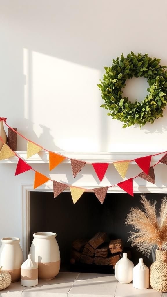 Bunting Garland With Soft Triangles
