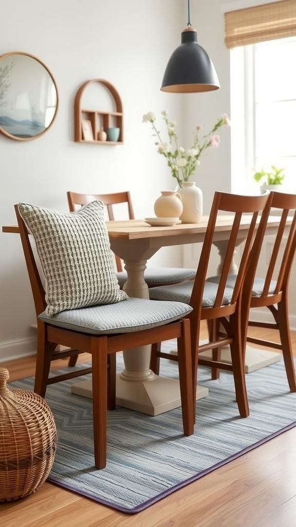 Chair Pad Cushions With Pebble Tufts