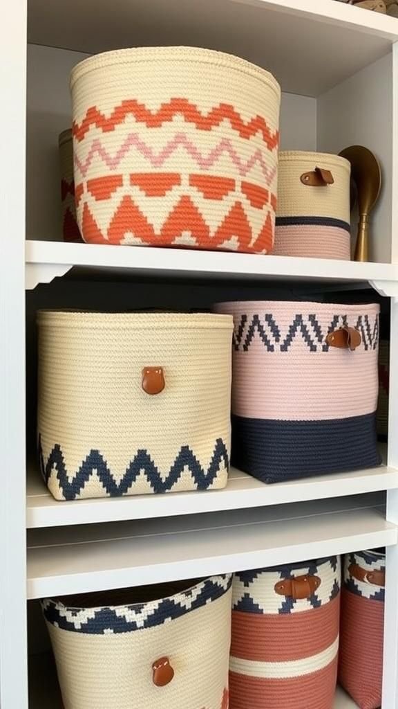Stackable Storage Baskets With Soft Sides