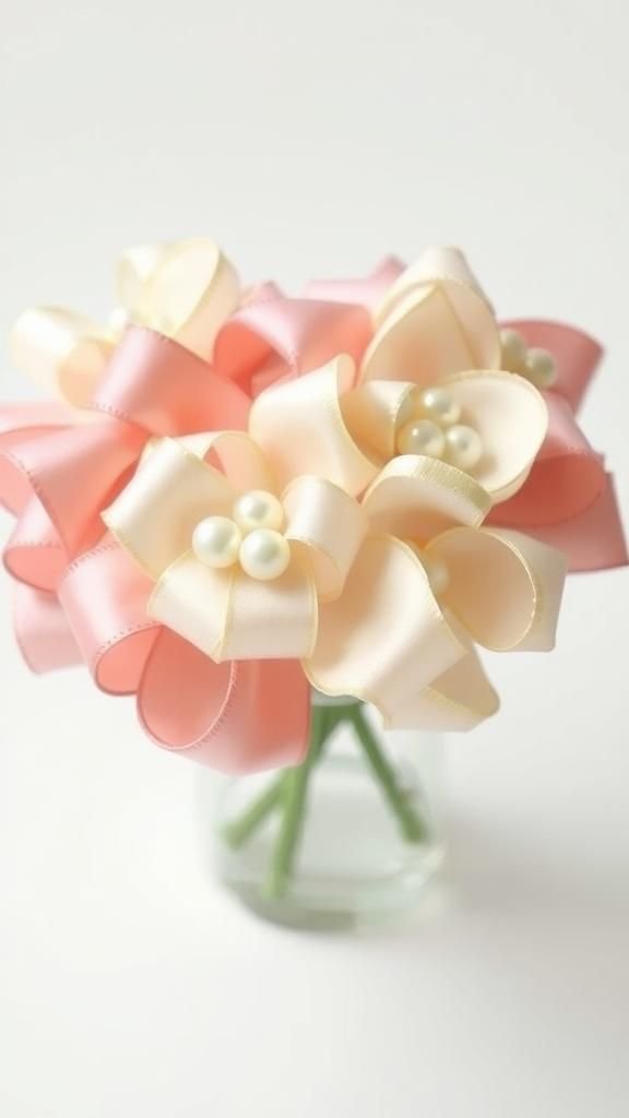 Delicate Ribbon Flowers for Lasting Bouquets