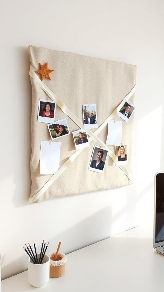 Ribbon Bulletin Board with Crisscross Memory Straps