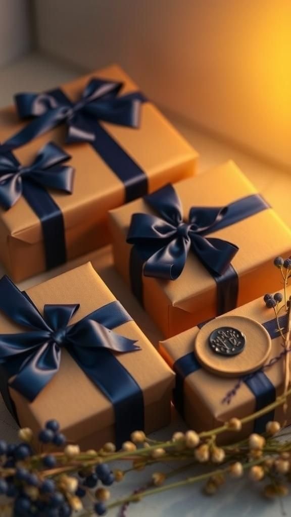 Ribbon Embellished Gift Boxes and Bags