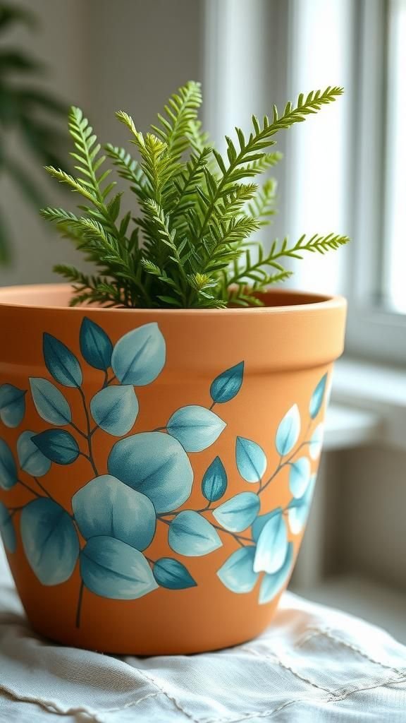 Watercolor Eucalyptus And Fern Botanical Silhouettes