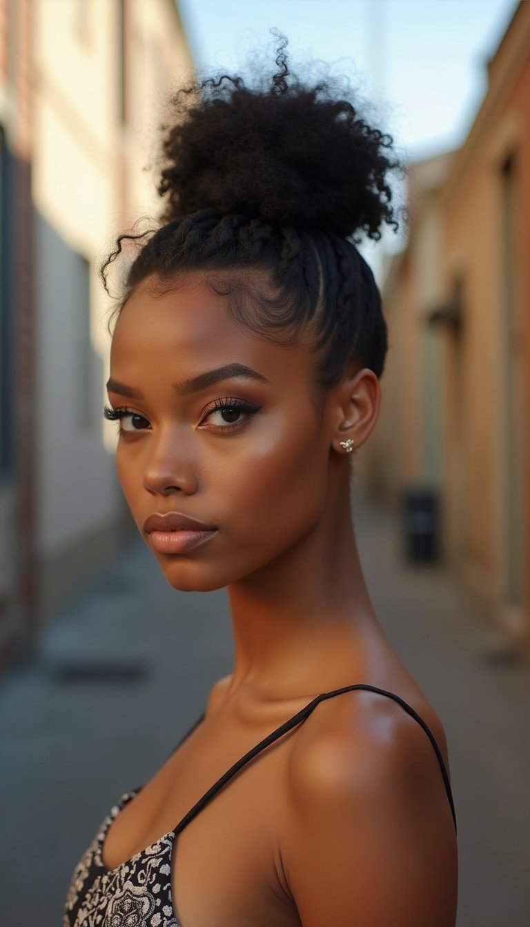 Faux Hawk Twist Updo With Height