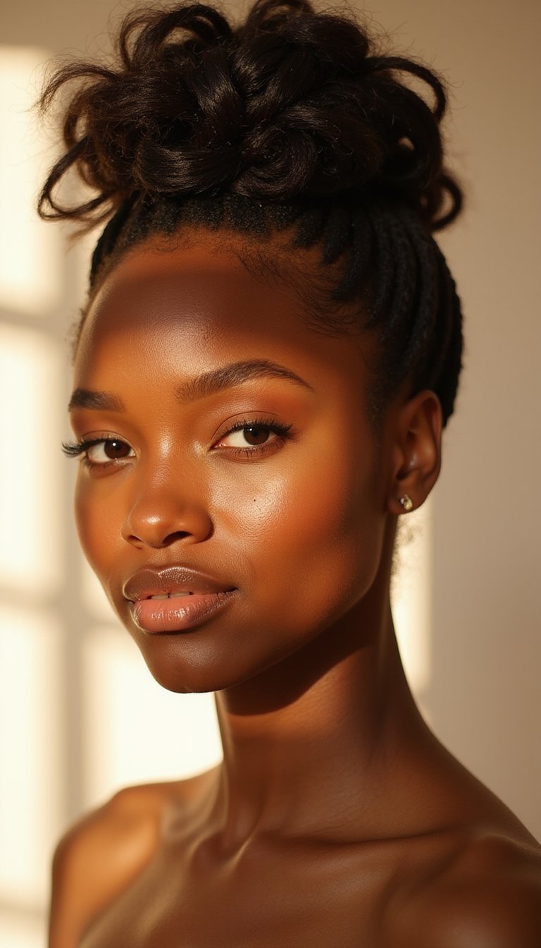 Flat Twist Halo Updo With Shine