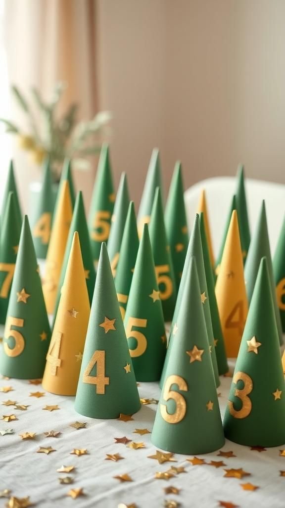 Cardstock Cone Forest Advent Table Landscape
