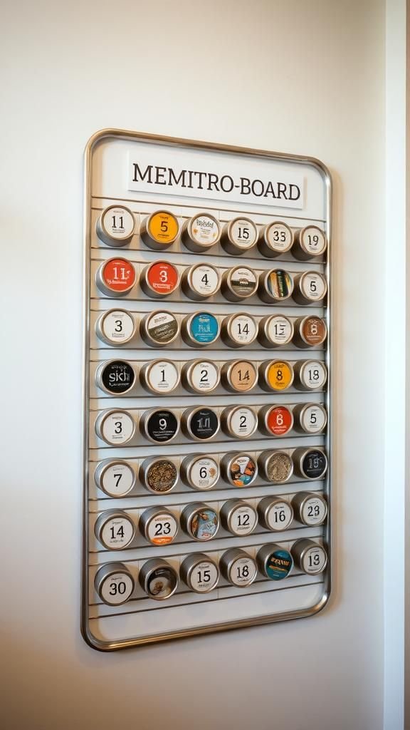 Magnetic Spice Tin Advent On A Metal Board