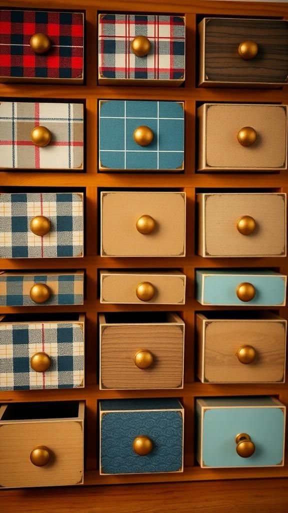 Matchbox Drawer Advent Cabinet With Vintage Flair
