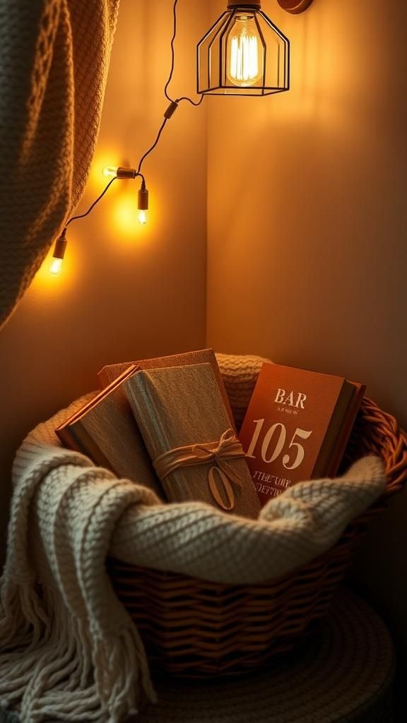 Wrapped Book Basket For Storytime Advent Evenings
