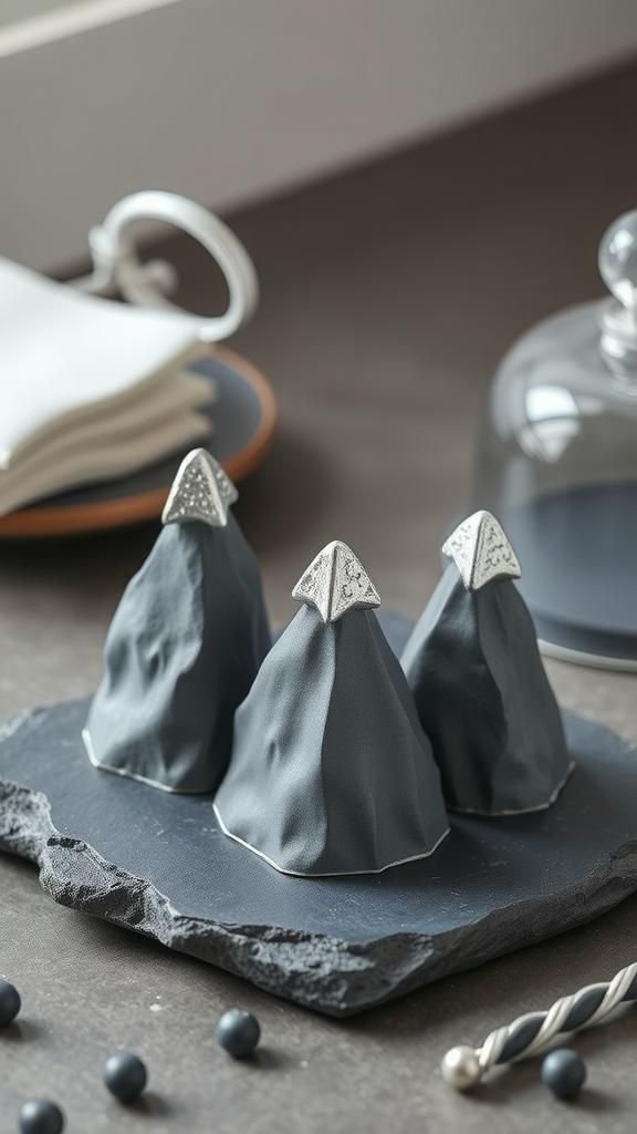 Mountain Peak Ring Holder Set In Neutrals