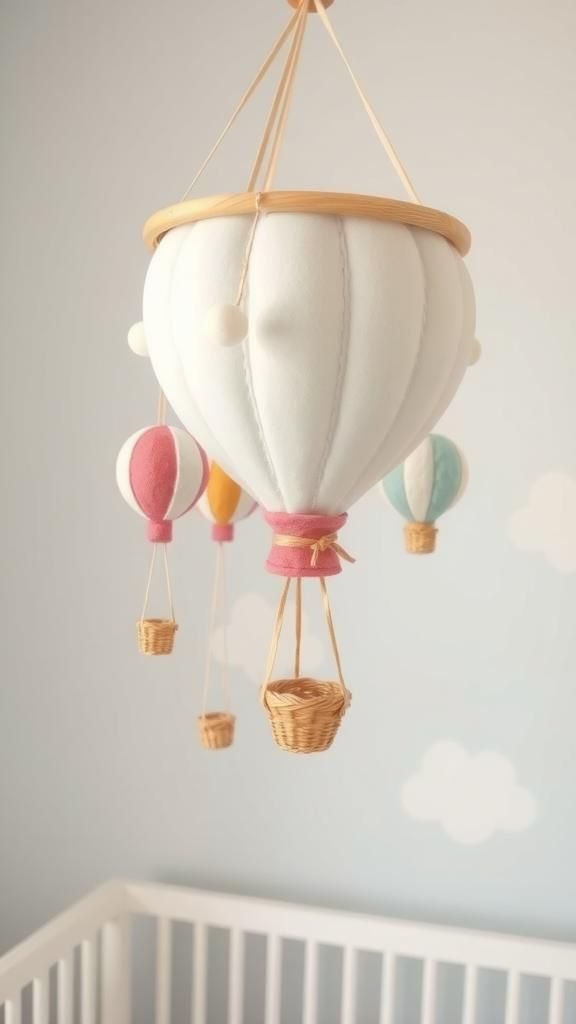 Hot Air Balloons With Tiny Felt Baskets