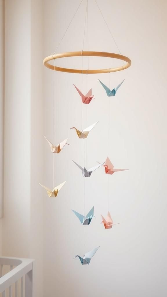 Origami Cranes In Soft Gradient Papers