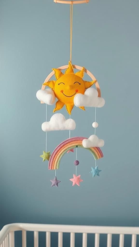 Sunbeam, Cloud, And Rainbow Harmony Mobile