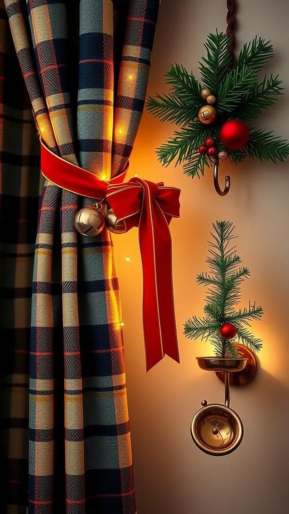 Holiday Bells And Beads Festive Tieback