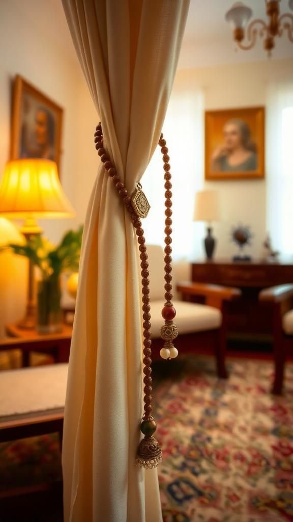 Sari Silk Wrap With Mixed Beads