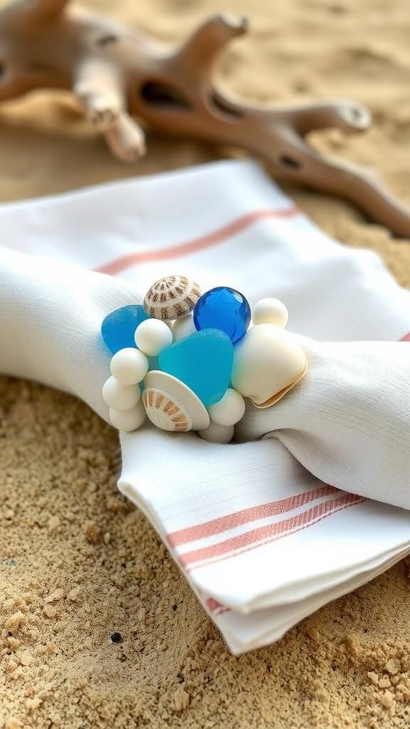 Coastal Shell And Bead Mix For Beachy Tables