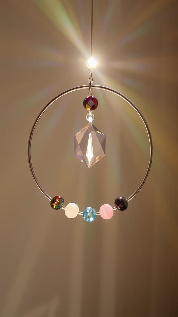 Chakra Hoop With Rainbow Gemstone Beads