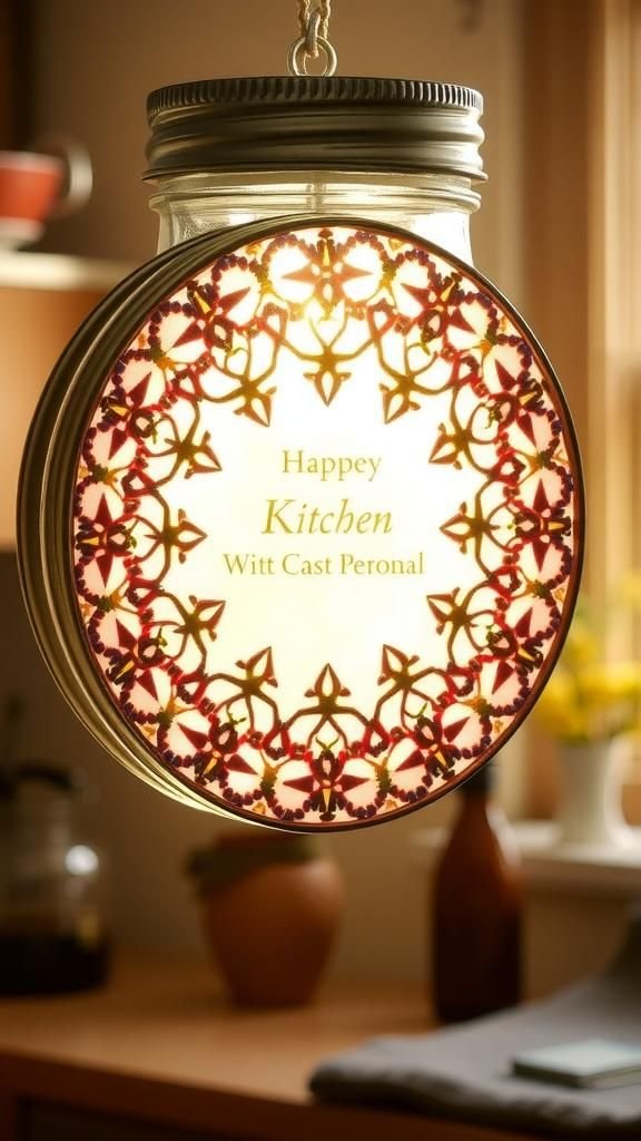 Mason Jar Lid Ring Bead Mandala