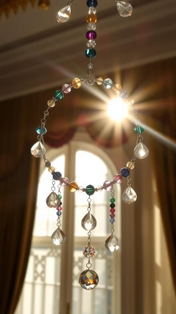 Upcycled Chandelier Crystal Mix On A Ring