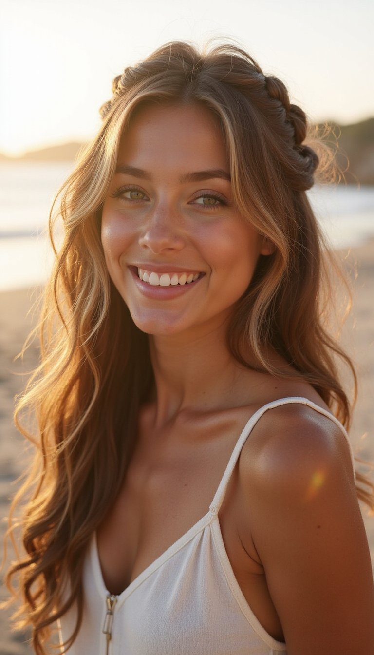 Loose Boho Feather Braid For Beachy Vibes